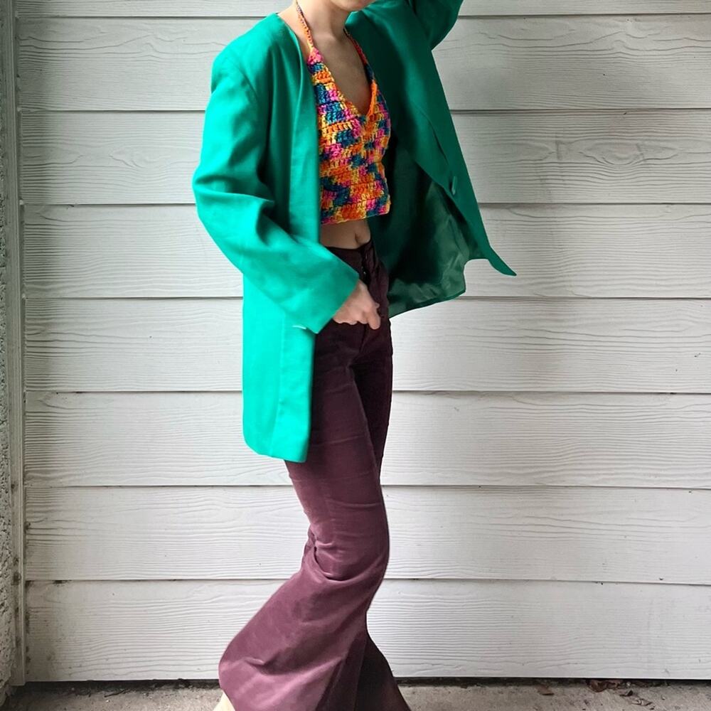 Vintage Union Made ILGWU Kirkland Hall Blazer in Green.--BA10